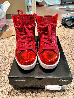 Pastry Pop Tart Glitter high top hip-hop shoes